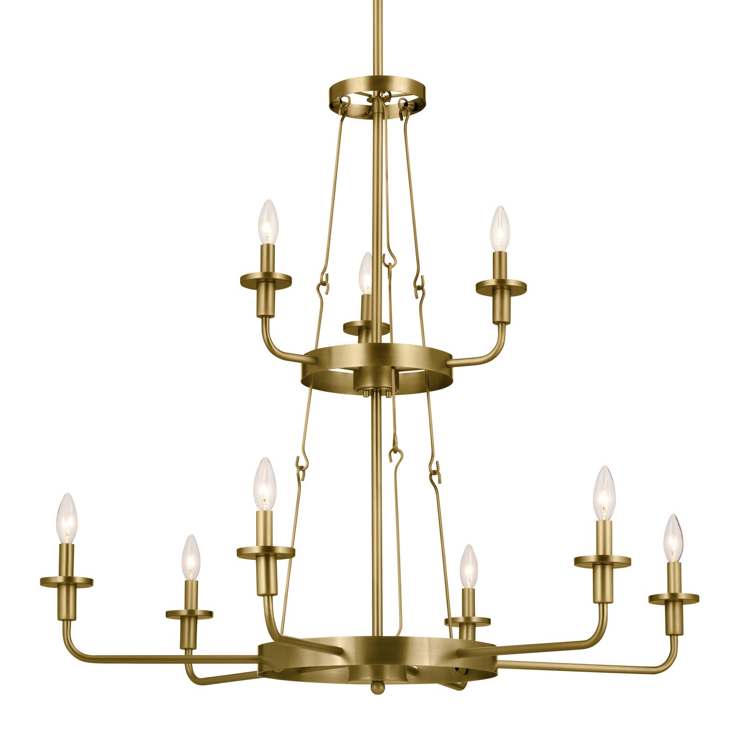 Kichler - 52452NBR - Nine Light Chandelier - Vetivene - Natural Brass
