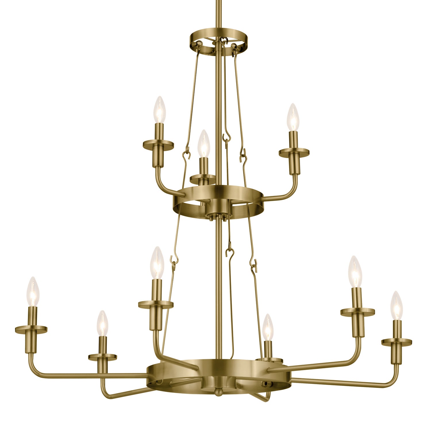 Kichler - 52452NBR - Nine Light Chandelier - Vetivene - Natural Brass