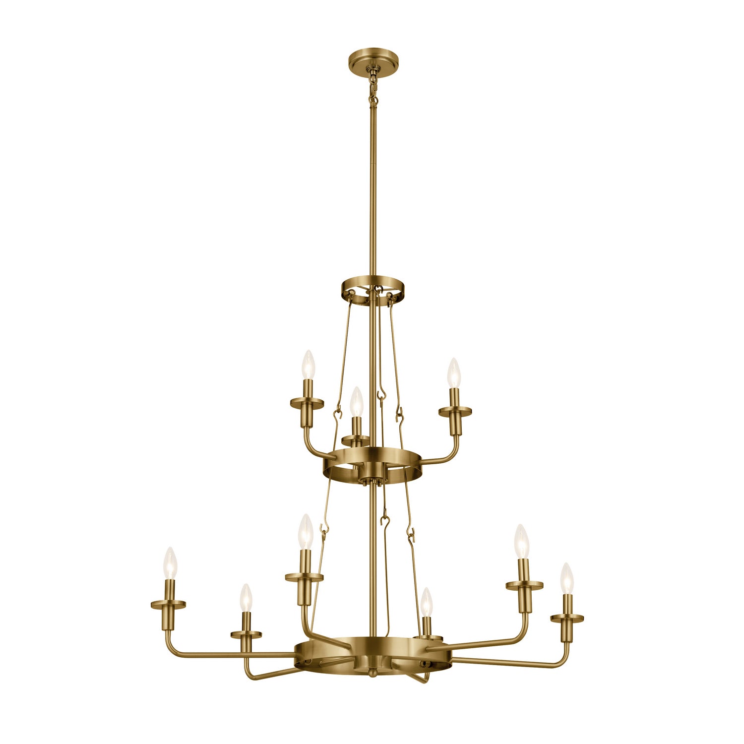 Kichler - 52452NBR - Nine Light Chandelier - Vetivene - Natural Brass