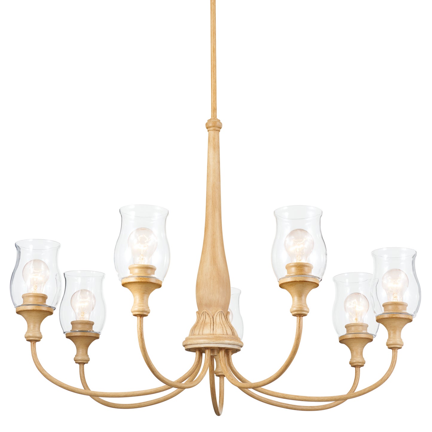 Kichler - 52469WMP - Seven Light Chandelier - Melis - Warm Maple Wood
