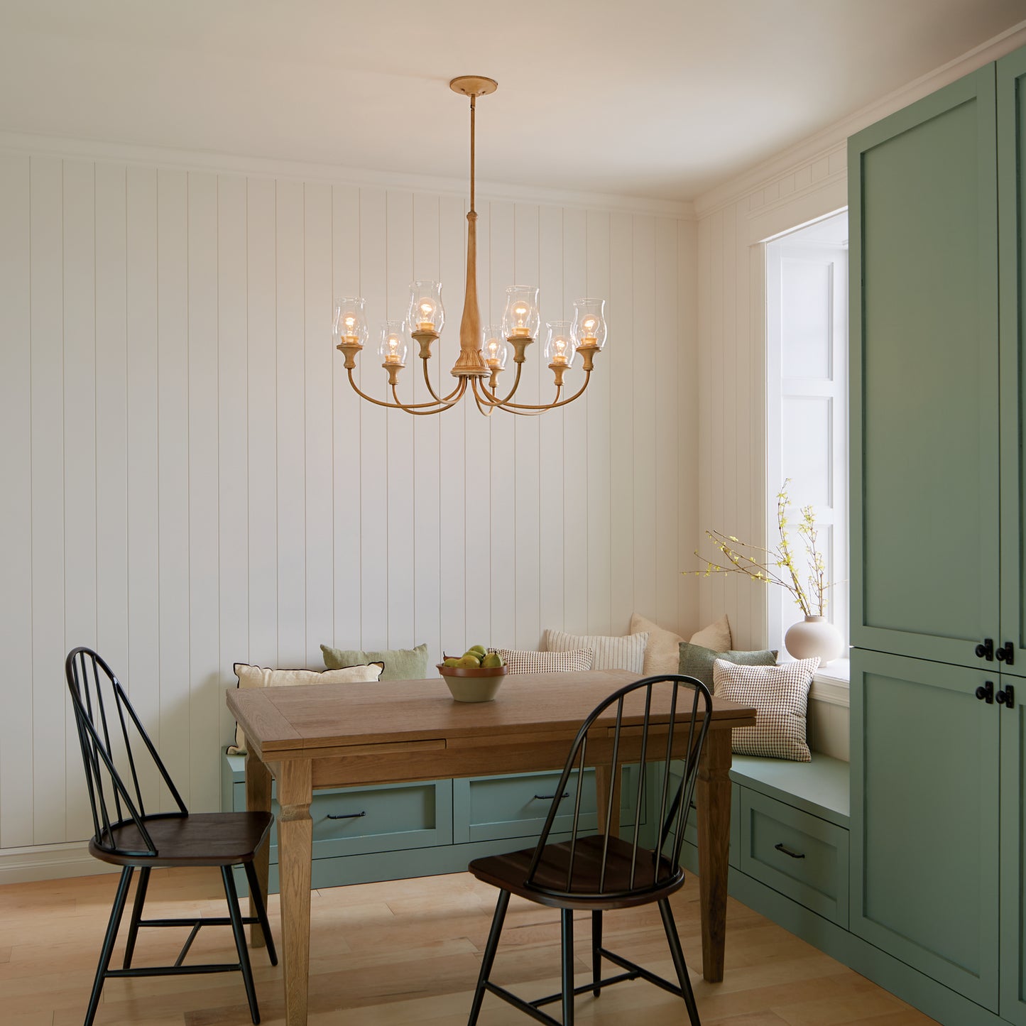 Kichler - 52469WMP - Seven Light Chandelier - Melis - Warm Maple Wood