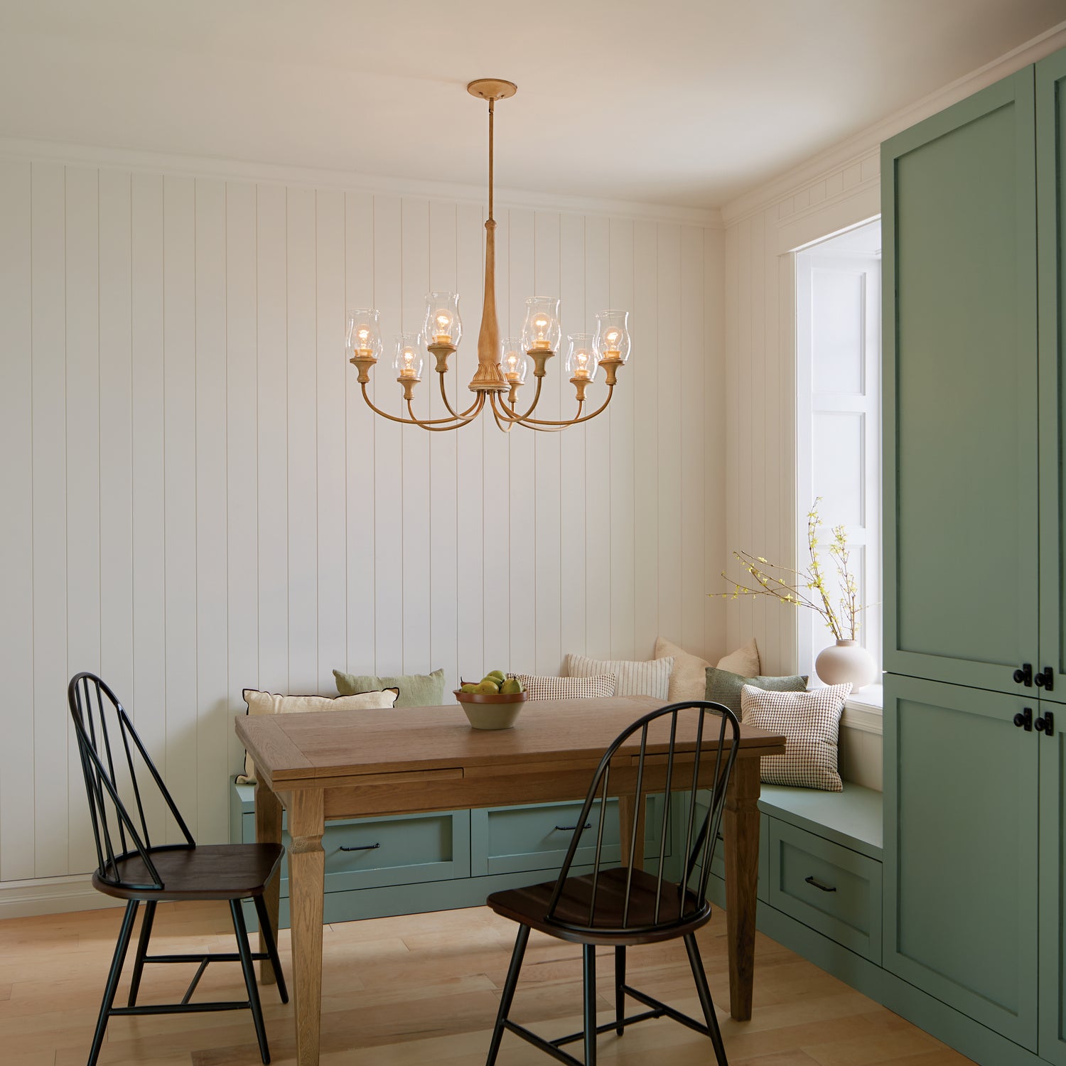 Kichler - 52469WMP - Seven Light Chandelier - Melis - Warm Maple Wood