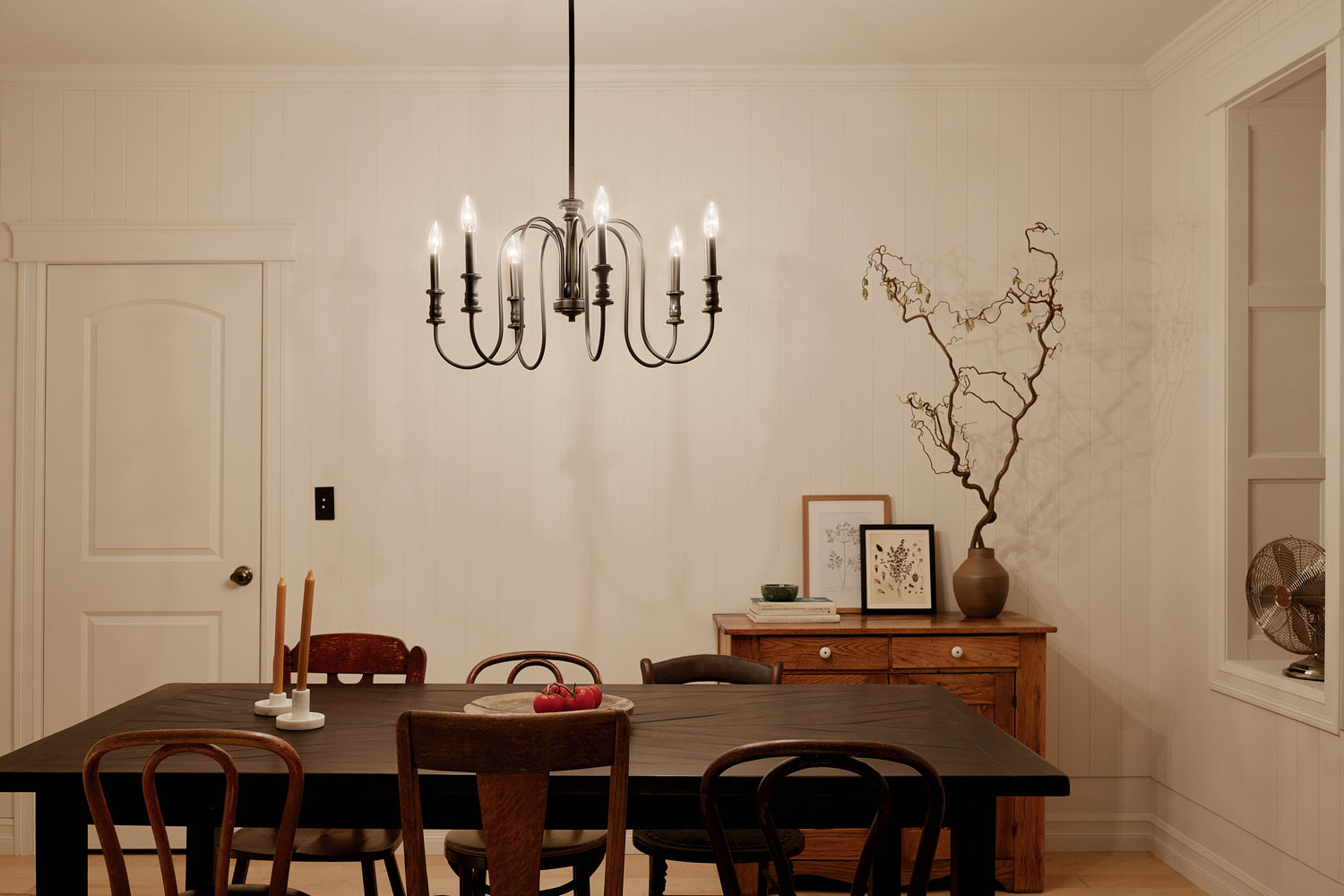 Kichler - 52470BK - Six Light Chandelier - Karthe - Black