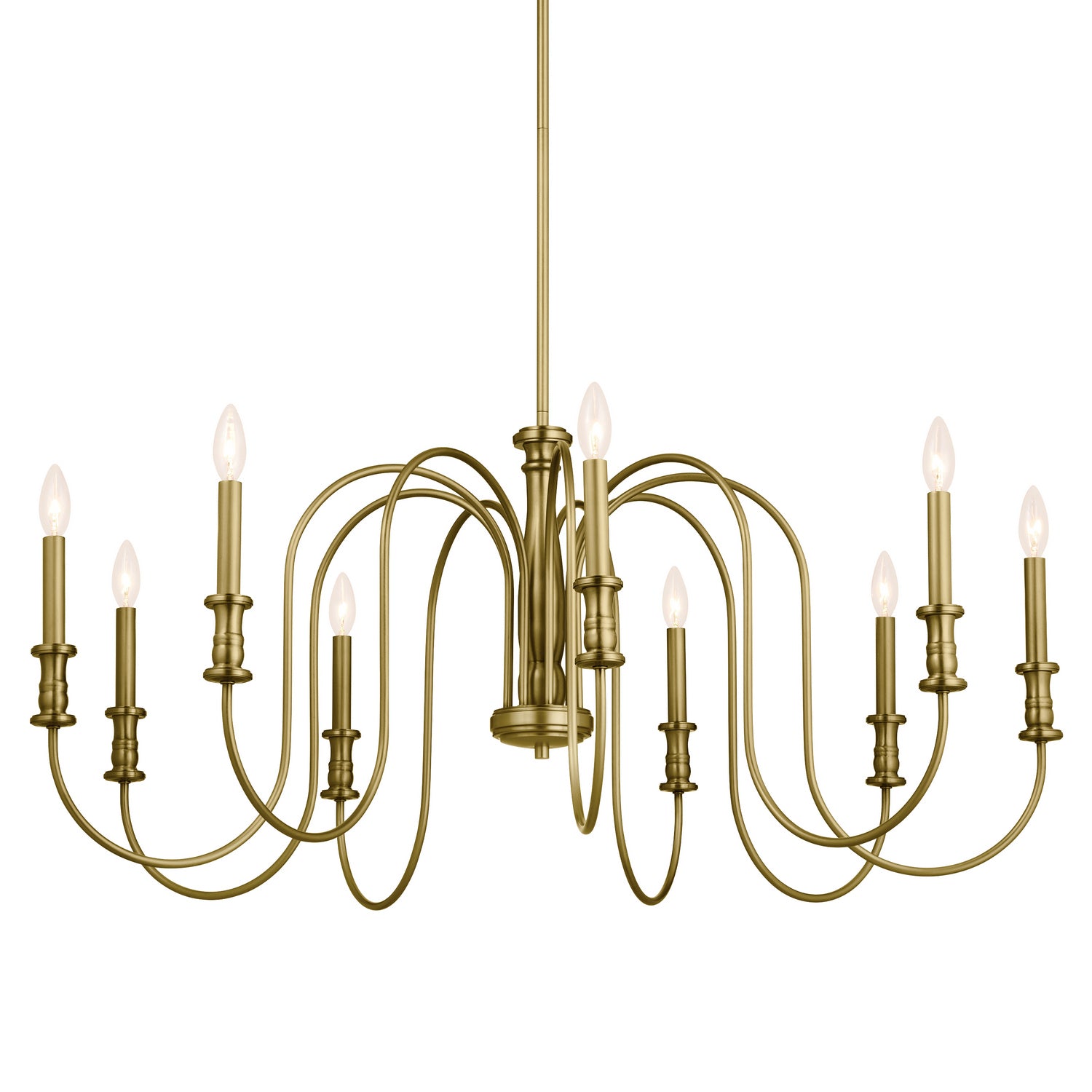 Kichler - 52471NBR - Nine Light Chandelier - Karthe - Natural Brass