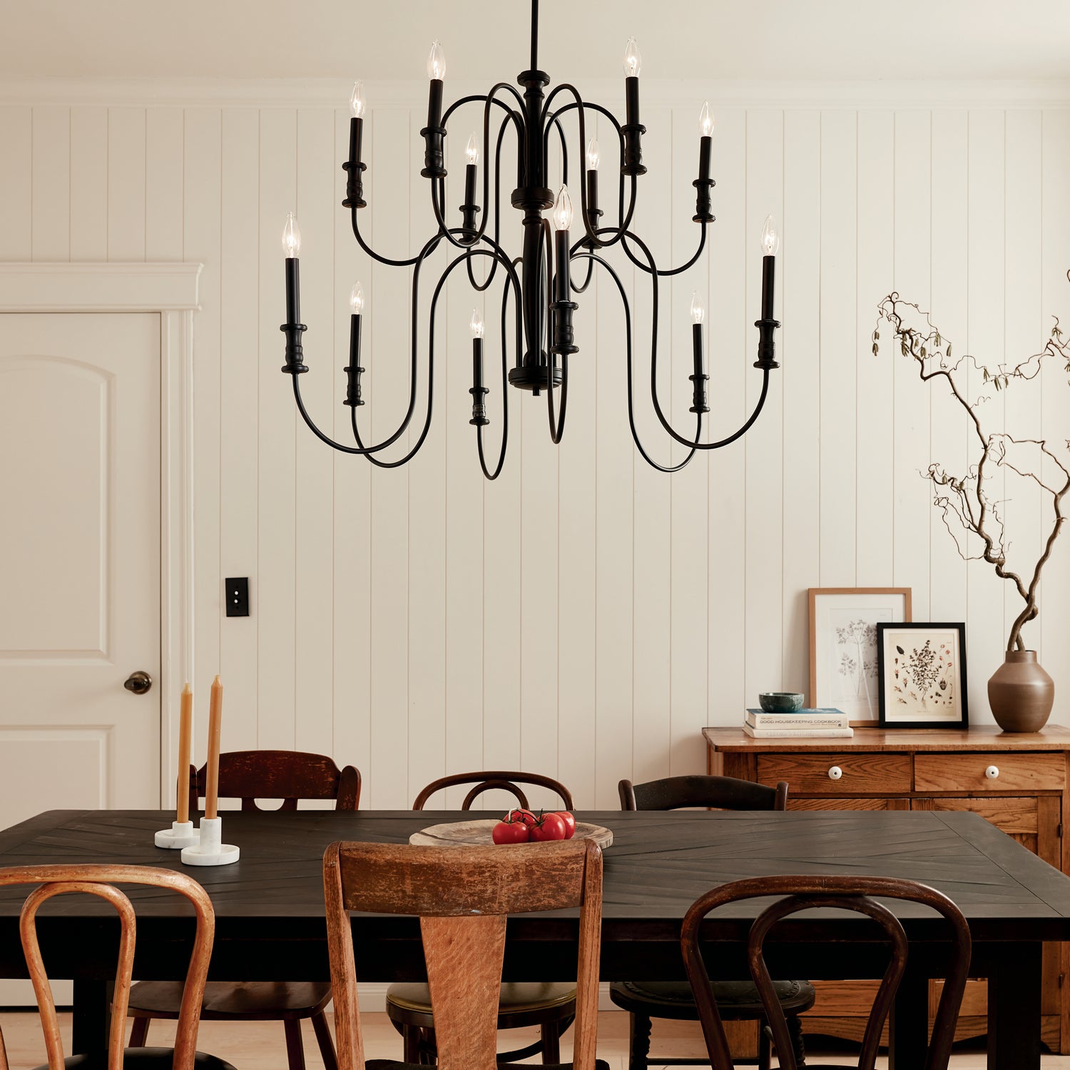 Kichler - 52472BK - 12 Light Chandelier - Karthe - Black