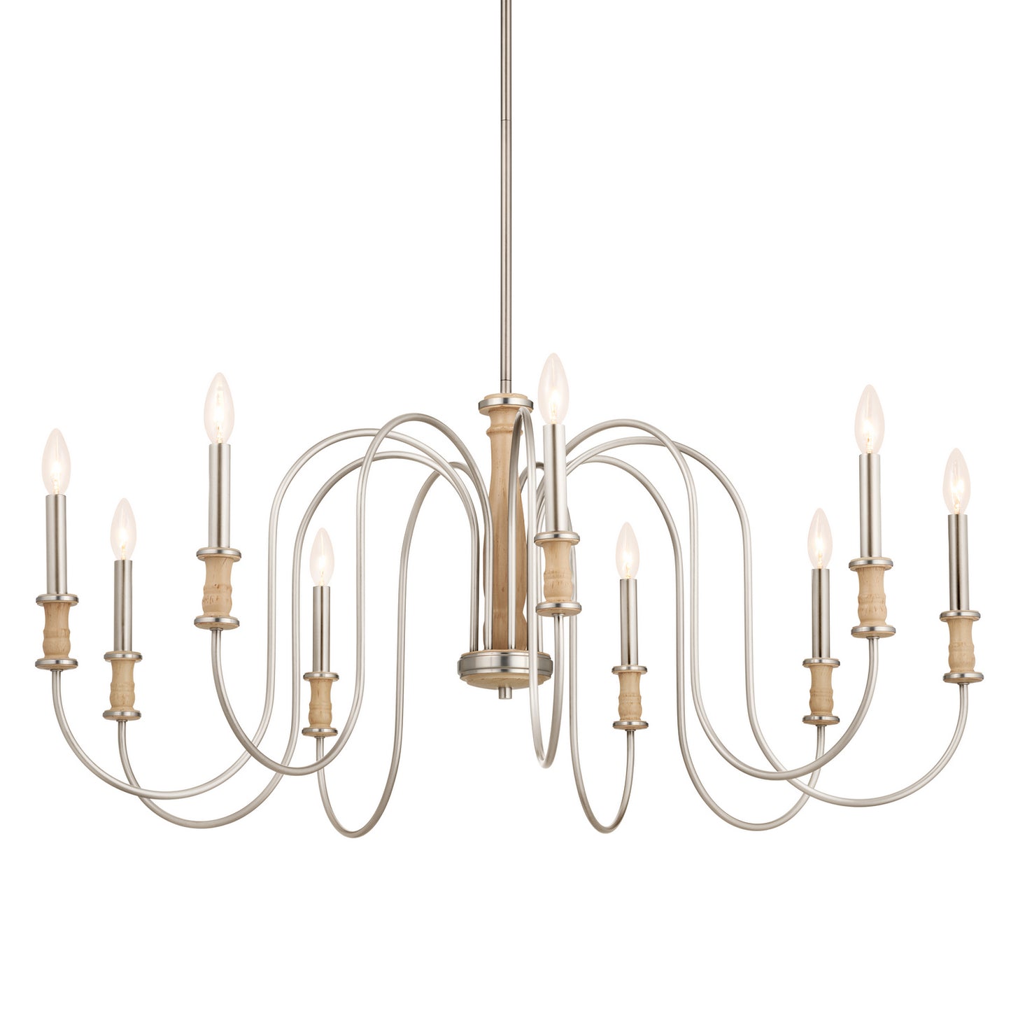 Kichler - 52471NI - Nine Light Chandelier - Karthe - Brushed Nickel