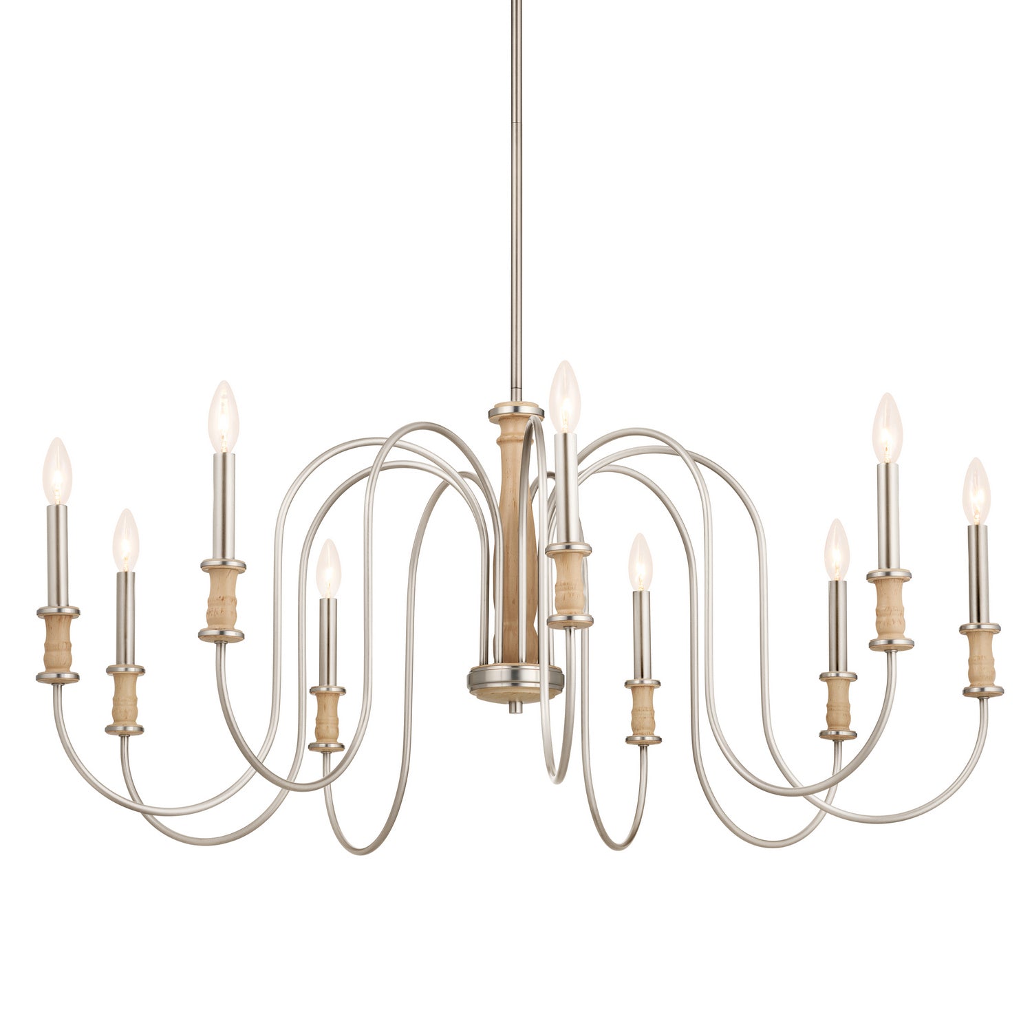 Kichler - 52471NI - Nine Light Chandelier - Karthe - Brushed Nickel