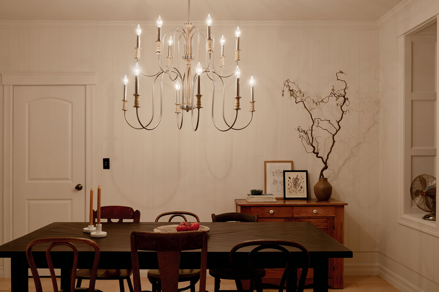 Kichler - 52472NI - 12 Light Chandelier - Karthe - Brushed Nickel