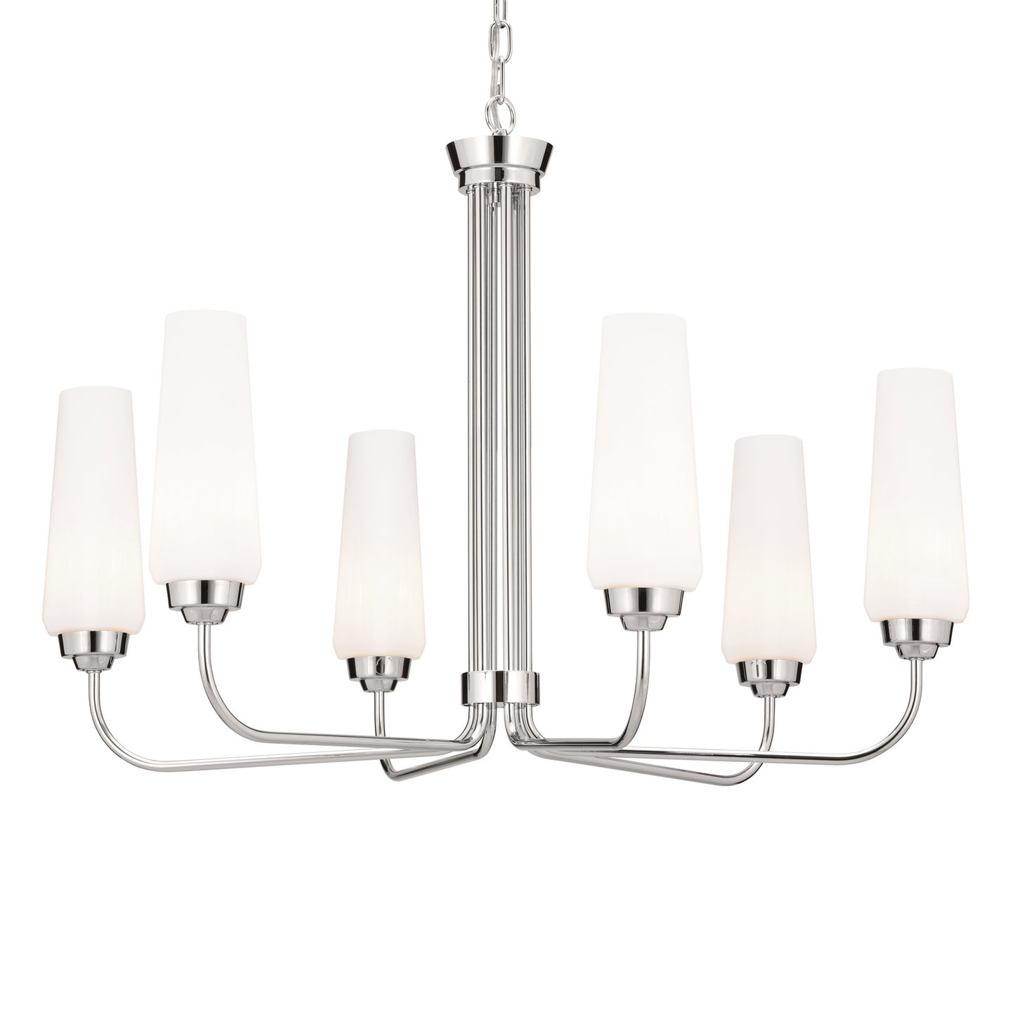 Kichler - 52480PN - Six Light Chandelier - Truby - Polished Nickel