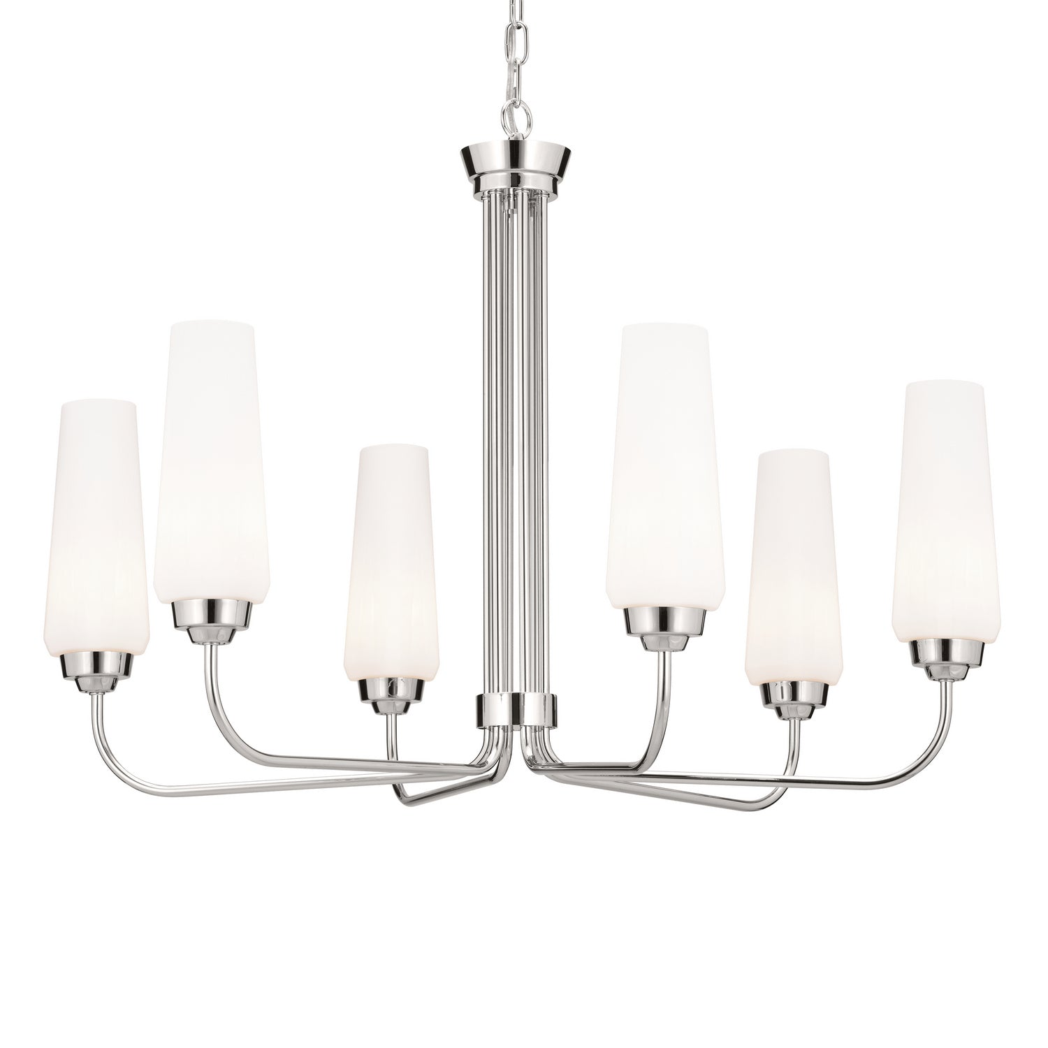 Kichler - 52480PN - Six Light Chandelier - Truby - Polished Nickel