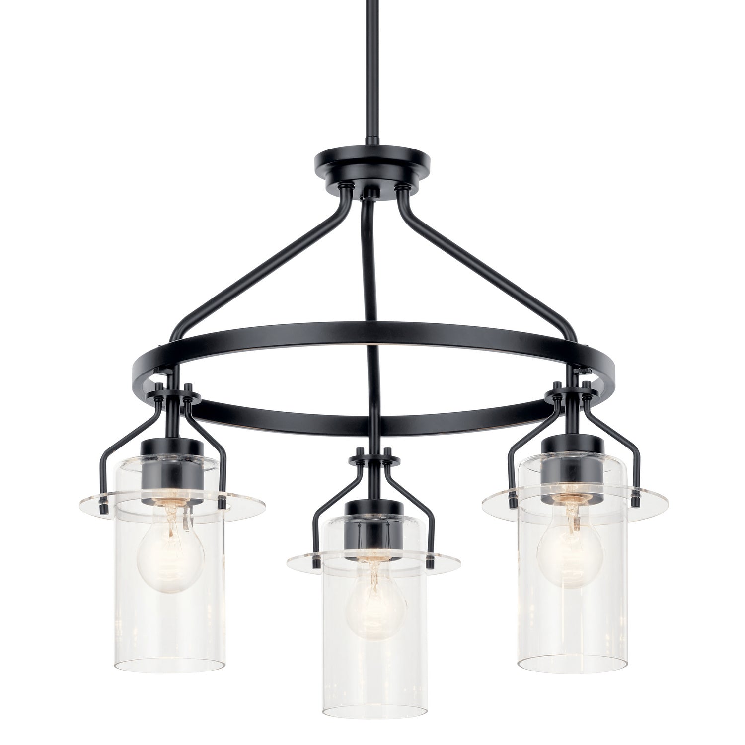 Kichler - 52377BK - Three Light Chandelier - Everett - Black