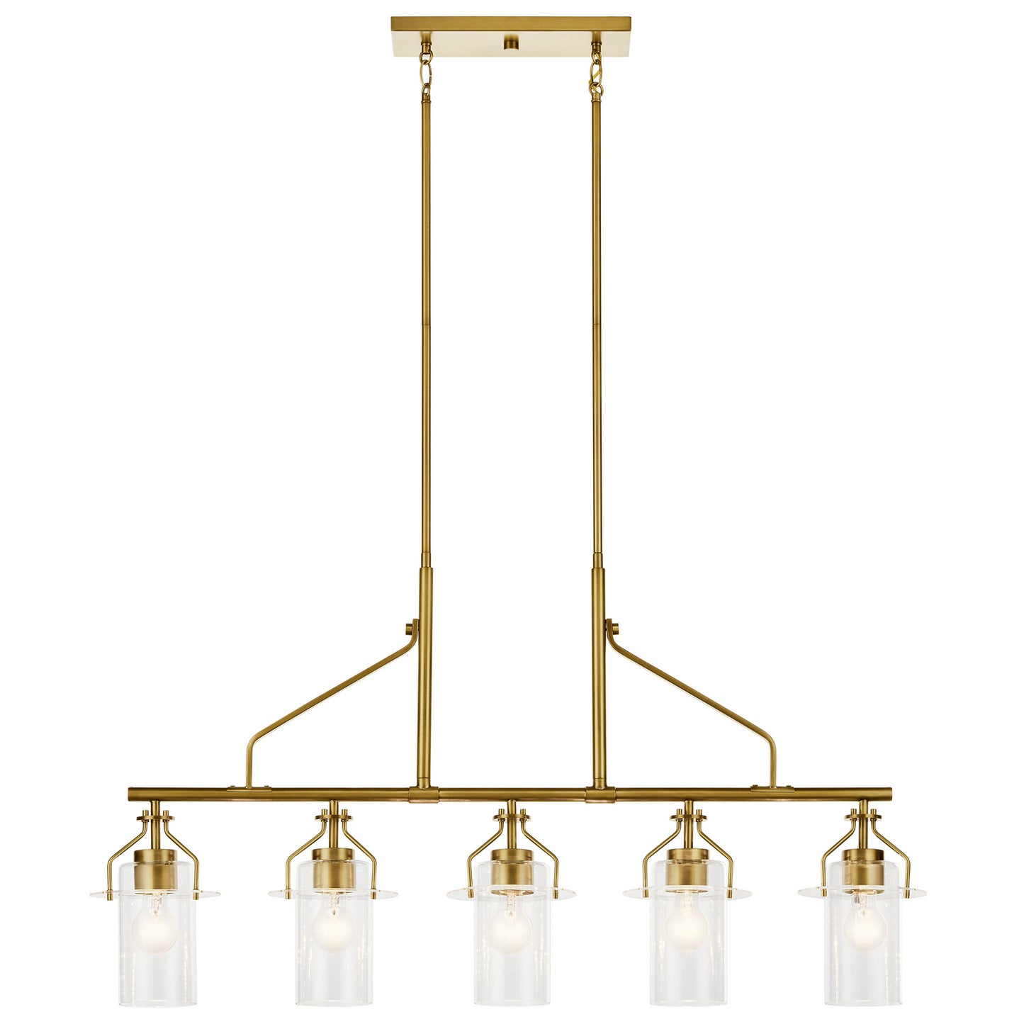 Kichler - 52379NBR - Five Light Linear Chandelier - Everett - Brushed Brass