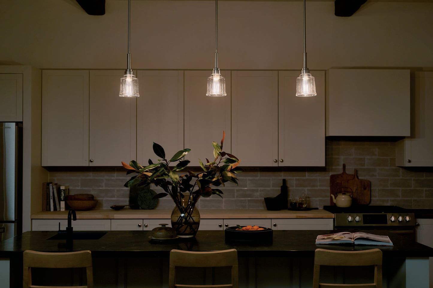 Kichler - 52399NI - One Light Mini Pendant - Aivian - Nickel Textured