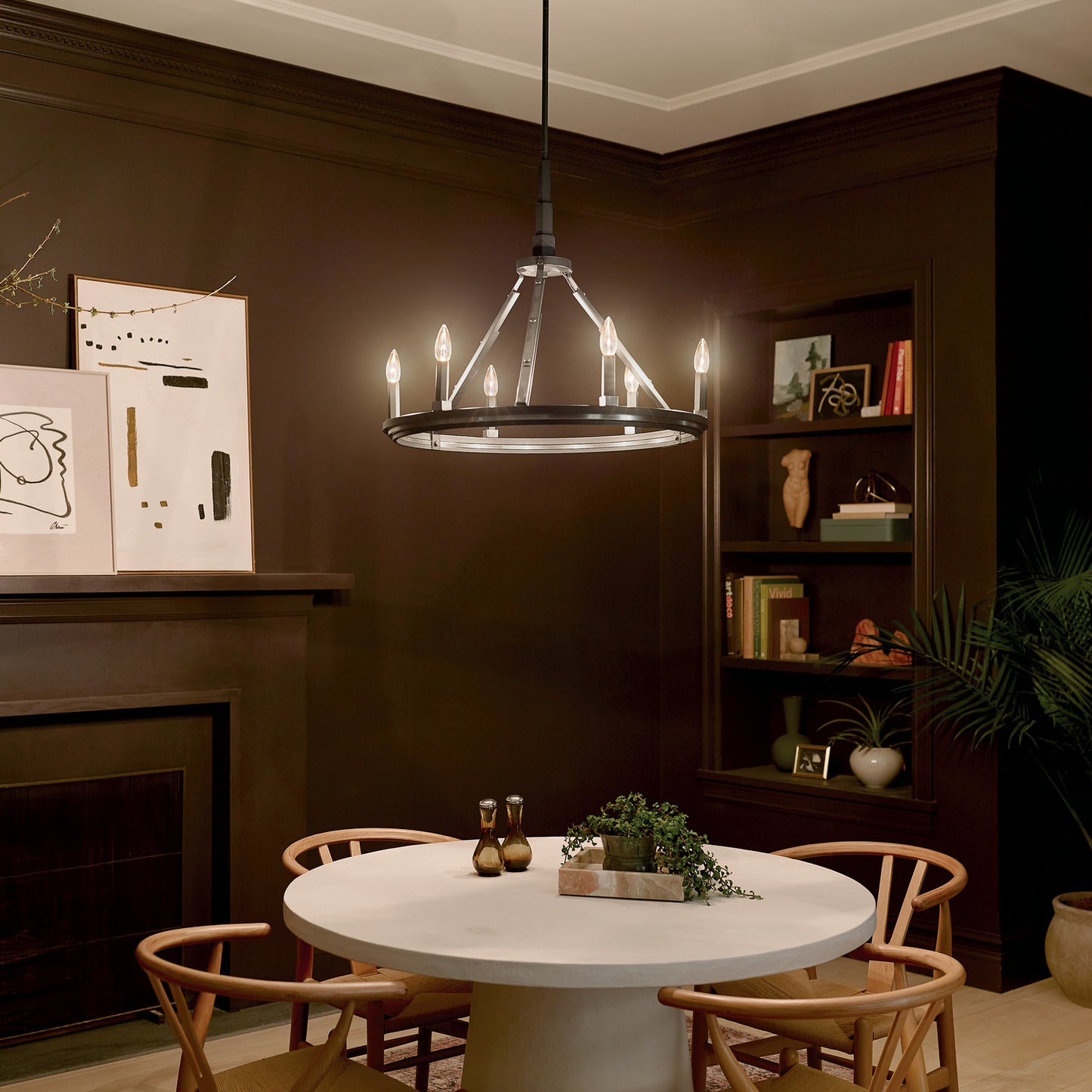 Kichler - 52420BK - Six Light Chandelier - Emmala - Black