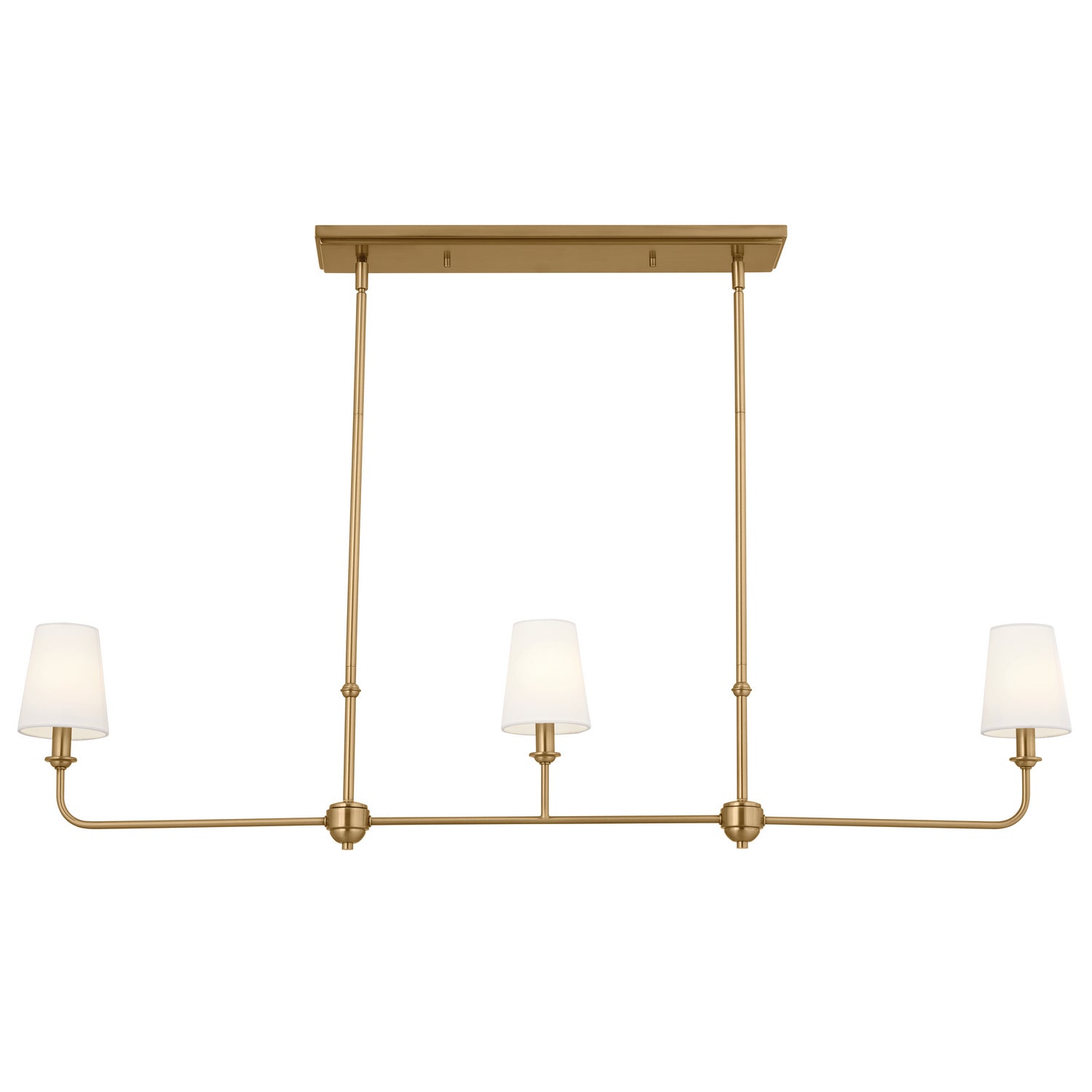 Kichler - 52519BNB - Three Light Linear Chandelier - Pallas - Brushed Natural Brass