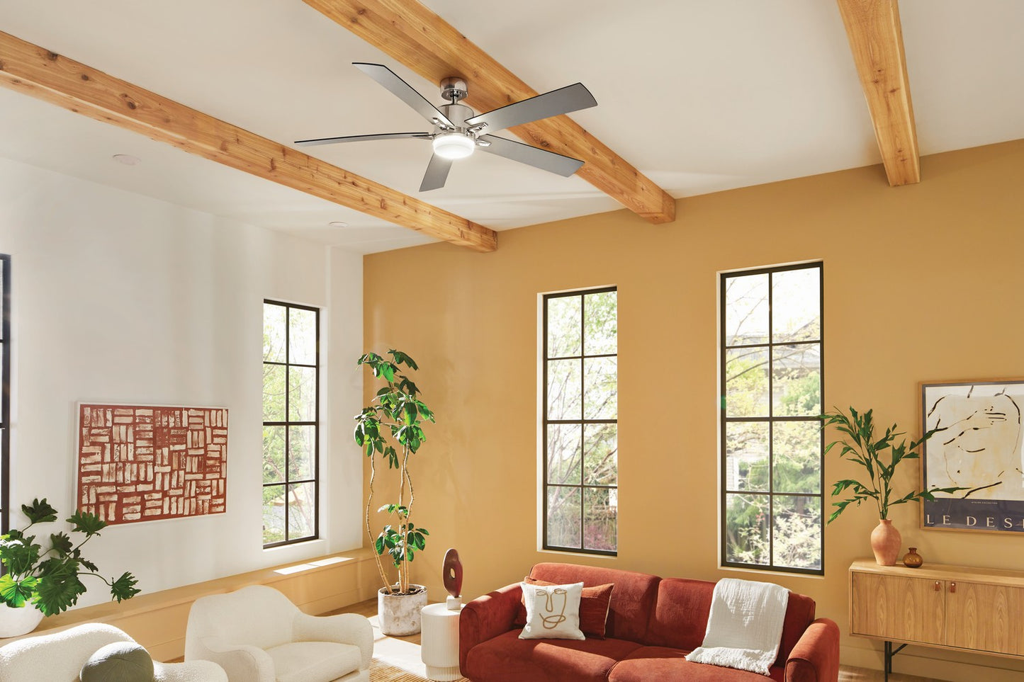 Kichler - 330060PN - 60"Ceiling Fan - Lucian Elite XL - Polished Nickel