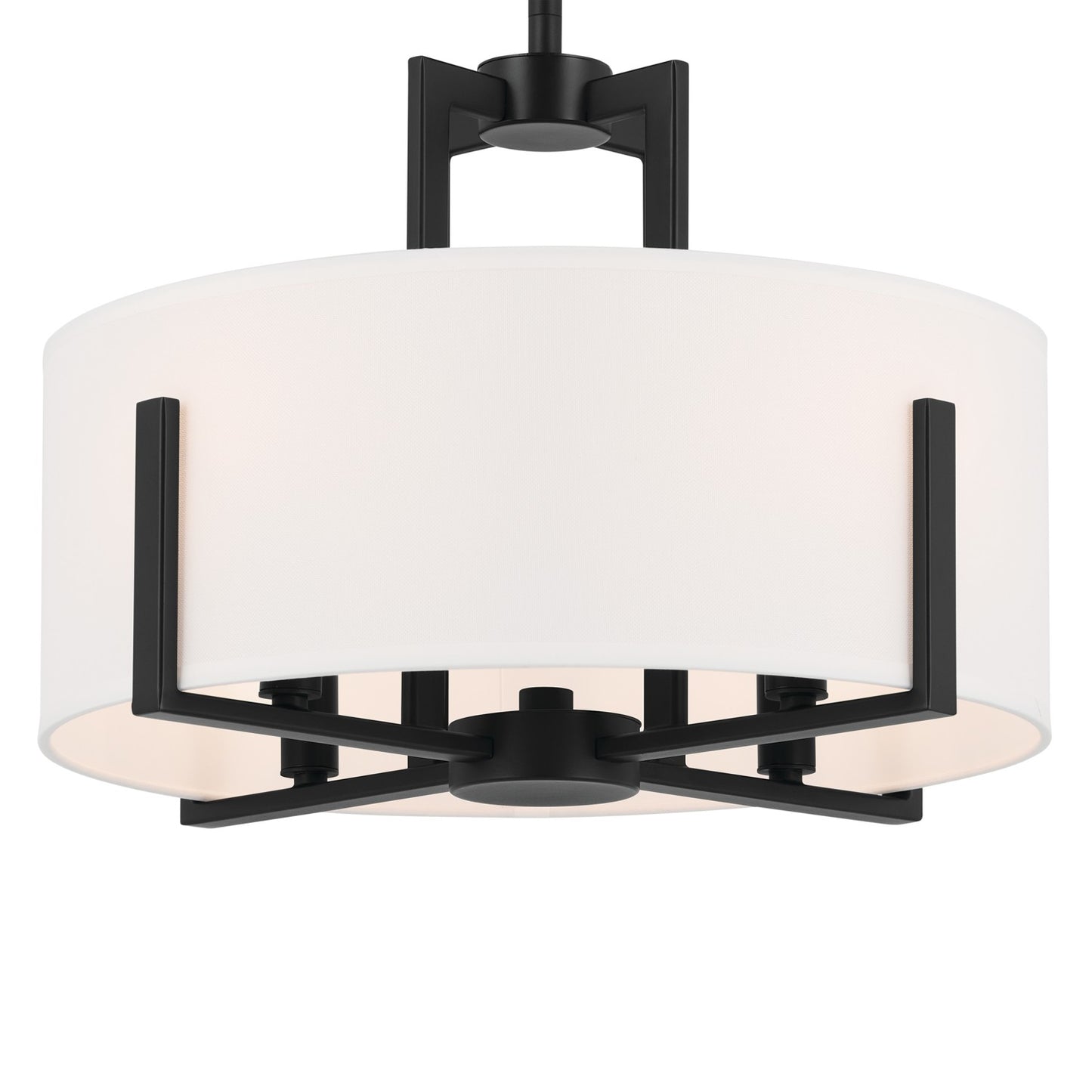 Kichler - 52591BK - Four Light Semi Flush Mount - Malen - Black