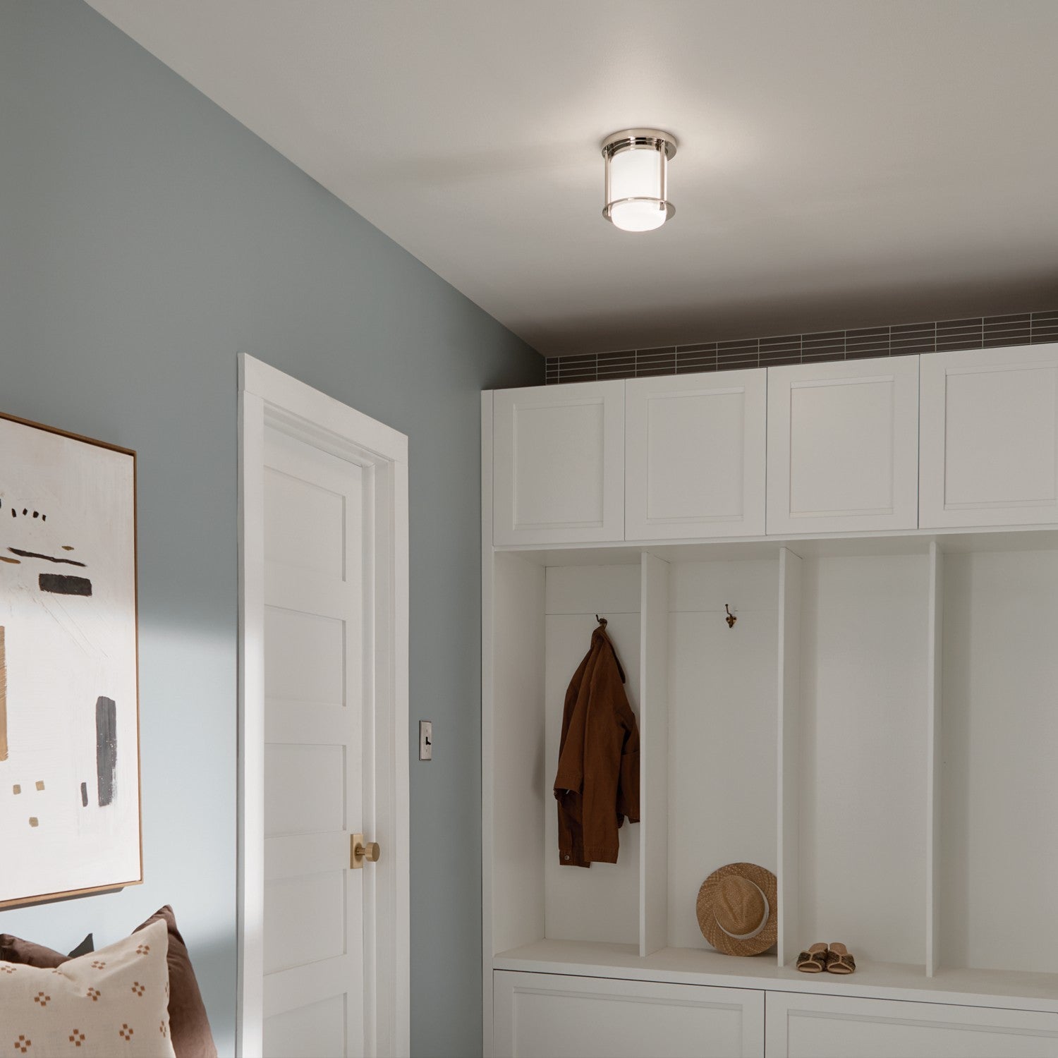 Kichler - 52596PN - One Light Flush Mount - Brit - Polished Nickel