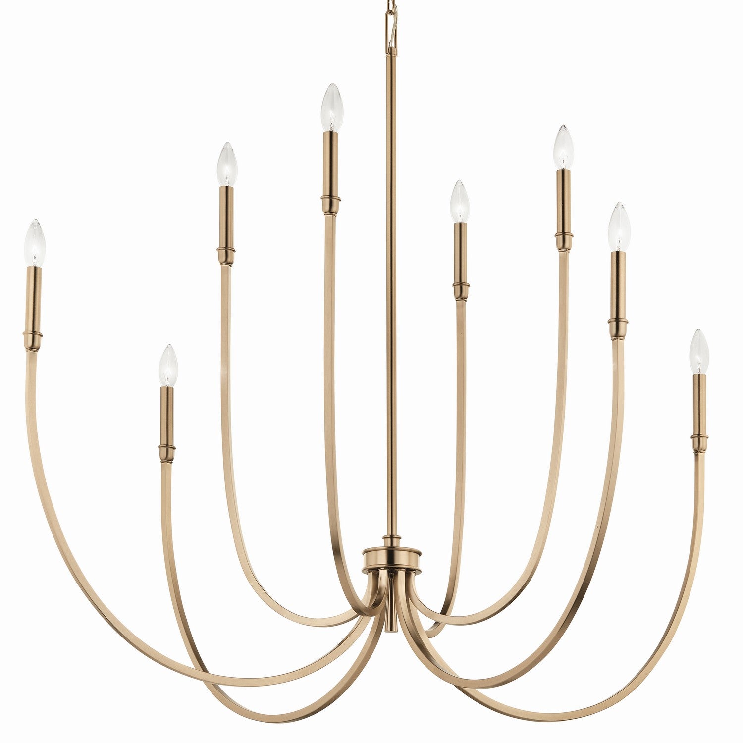 Kichler - 52699CPZ - Eight Light Foyer Chandelier - Malene - Champagne Bronze