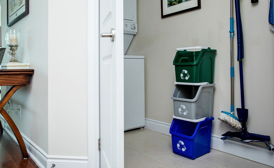 Stackable Recycling Bin Yellow