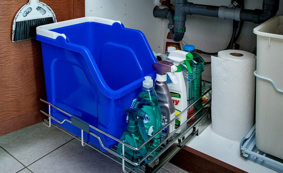 Stackable Recycling Bin Royal Blue