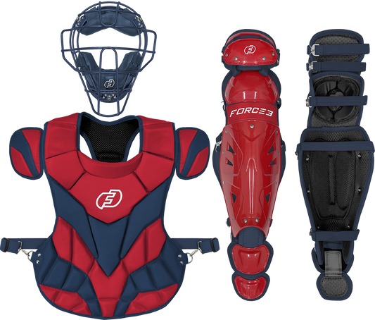 Fall Ball Pro Catcher's Set with Traditional Defender Mask Chest Protector and Shin Guards