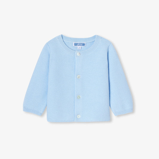 Baby boy cotton cardigan - jacadi light blue
