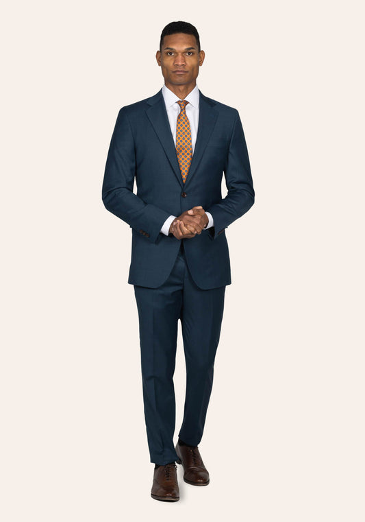 Premium Houndstooth Dark Teal Suit