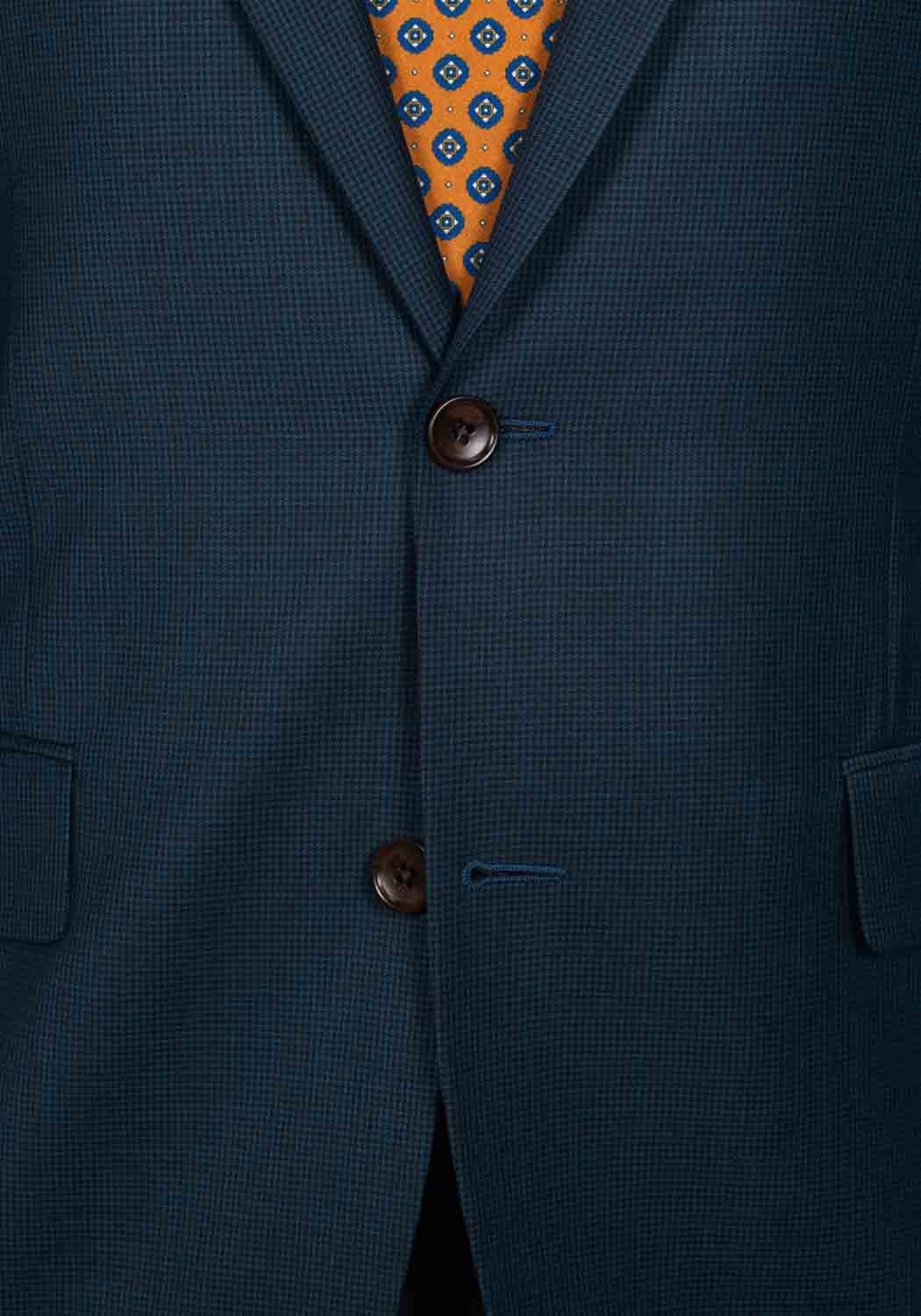 Premium Houndstooth Dark Teal Suit