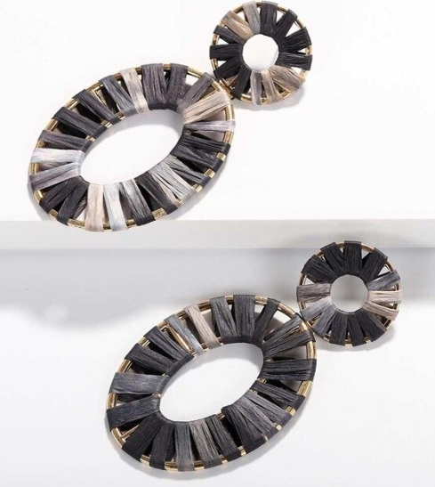 Riley Raffia Statement Earring