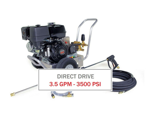Hotsy 3500 PSI 3.5 GPM Gas Engine Direct Drive (Cold Water Pressure Washer)