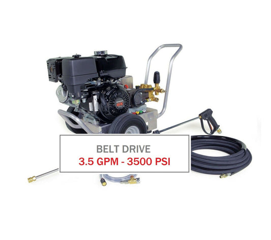 Hotsy 3500 PSI 3.5 GPM Gas Engine Belt Drive - Cold Water Pressure Washer