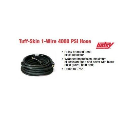 HOTSY Power Washer Hose 4000 PSI - 1 Wire Pressure Washer Hose 50' or 100'