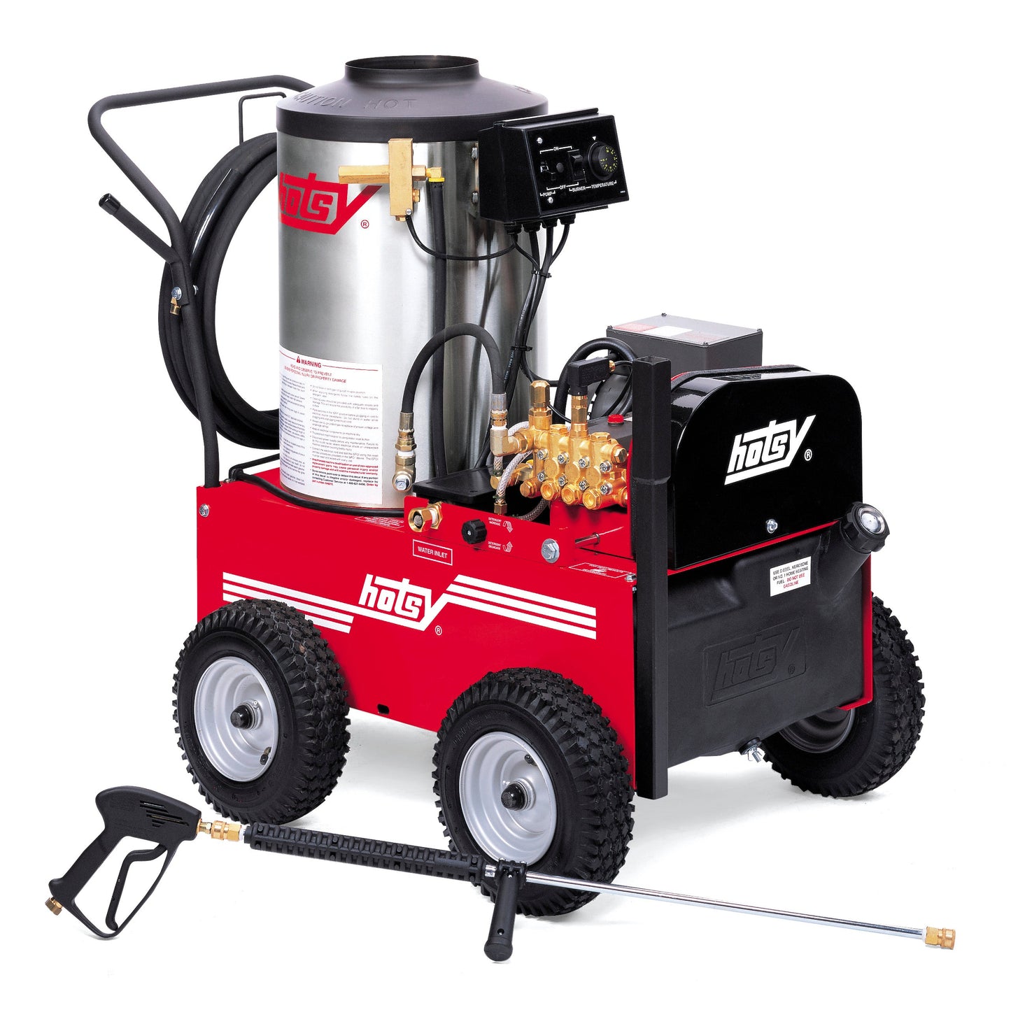 Hotsy® Model 795SS Hot Water Electric Pressure Washer - 3.5 GPM @ 2000 PSI, 5HP 230V/1PH 24 AMP Baldor Electric Motor, Fuel Oil-Fired, Belt Drive Hotsy Triplex Pump w/NESTechnology, 50’ High Pressu