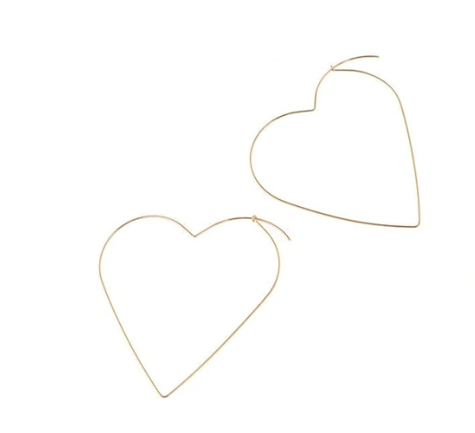 Angel Heart Hoop Earring