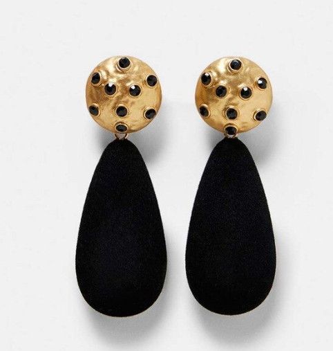 Aubree Black Rhinestone Earring