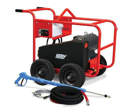 Hotsy® Model BDE-505009C Portable Cold Water Electric Pressure Washer - 5.0 GPM @ 5000 PSI, 20HP 460V/3PH, 26 AMP Baldor® Electric Motor, Belt Drive Hotsy® Triplex Pump w/NESTechnology™, Trigger Gu