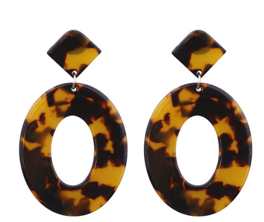 Cheyenne Tortoise Resin Earring