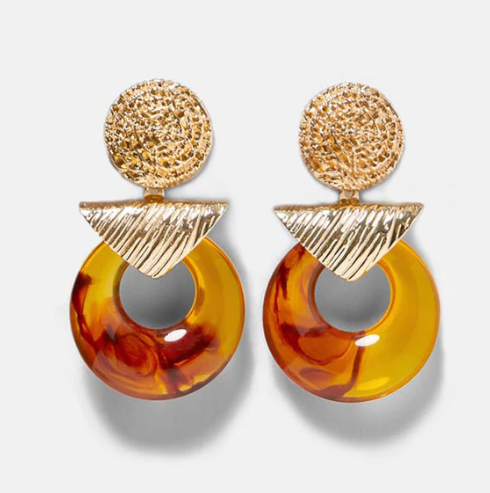 Gianna Tortoise Gold Earring