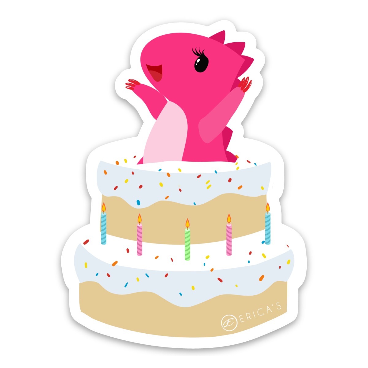 HEIDI-REX BIRTHDAY STICKER