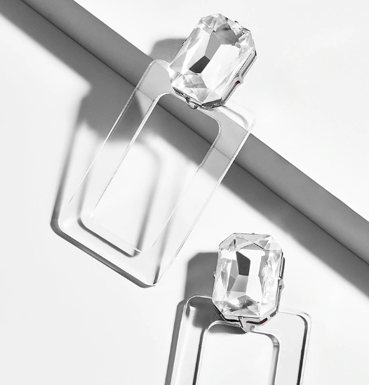 Iris Lucite Statement Earring