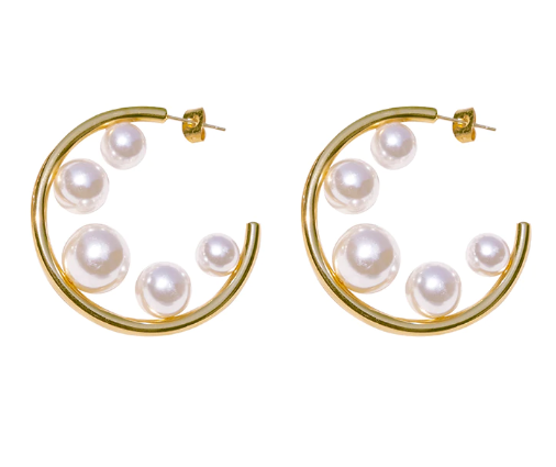 Miya Pearl Hoop