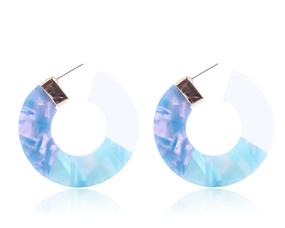 Noa Resin Ombre Hoop Earring