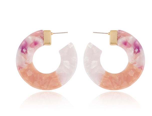 Noa Resin Ombre Hoop Earring