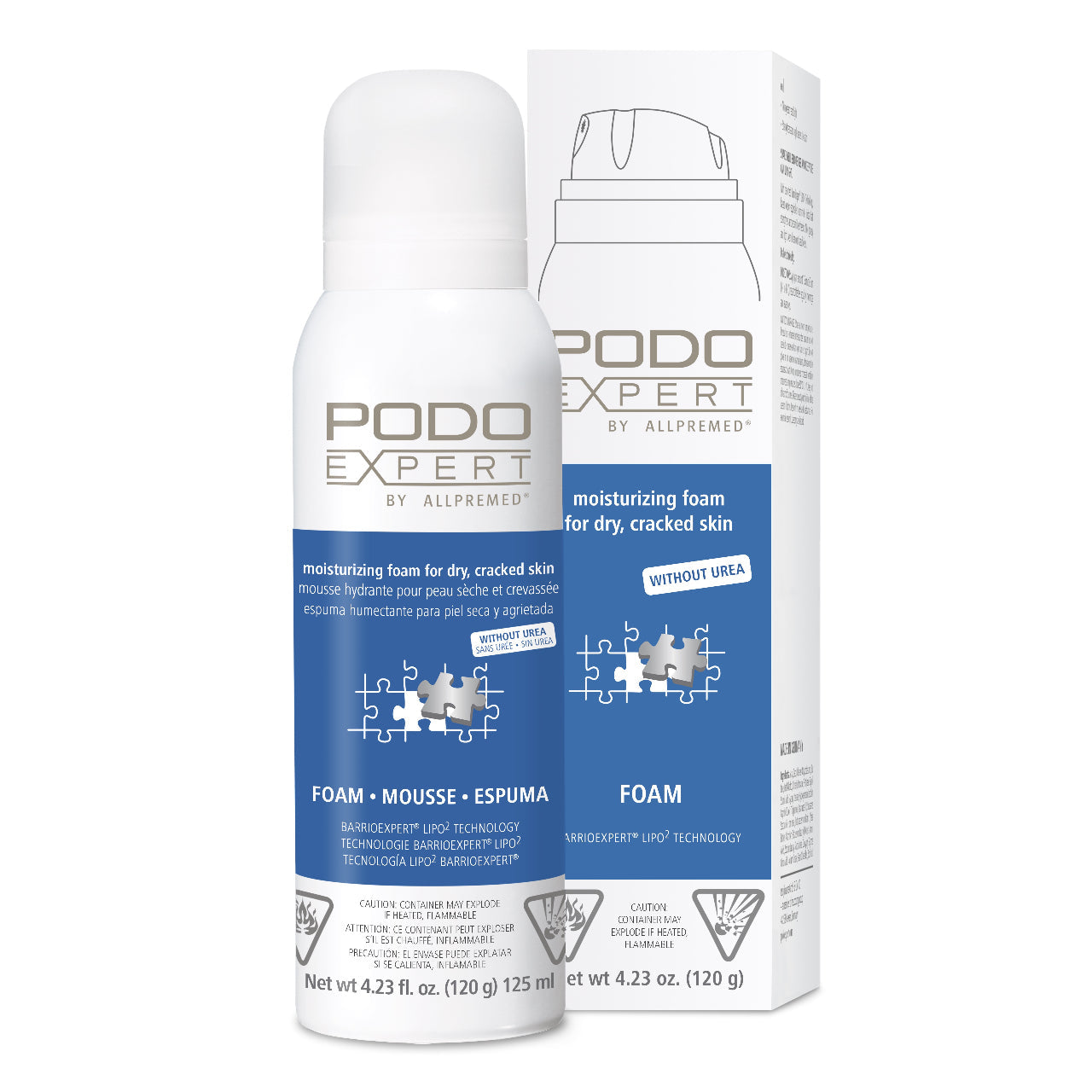 PODOEXPERT DRY TO CRACKED SKIN FOAM WITHOUT UREA