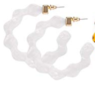 Skye Resin Hoop Earring