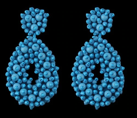 Layle Beaded Drop Statement Earring